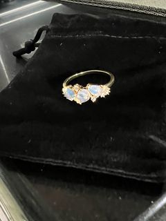 Moonstone ring gold plated (size 6&8)