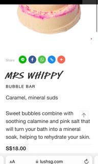 Mrs Whippy Lush Bath Bubble Bar