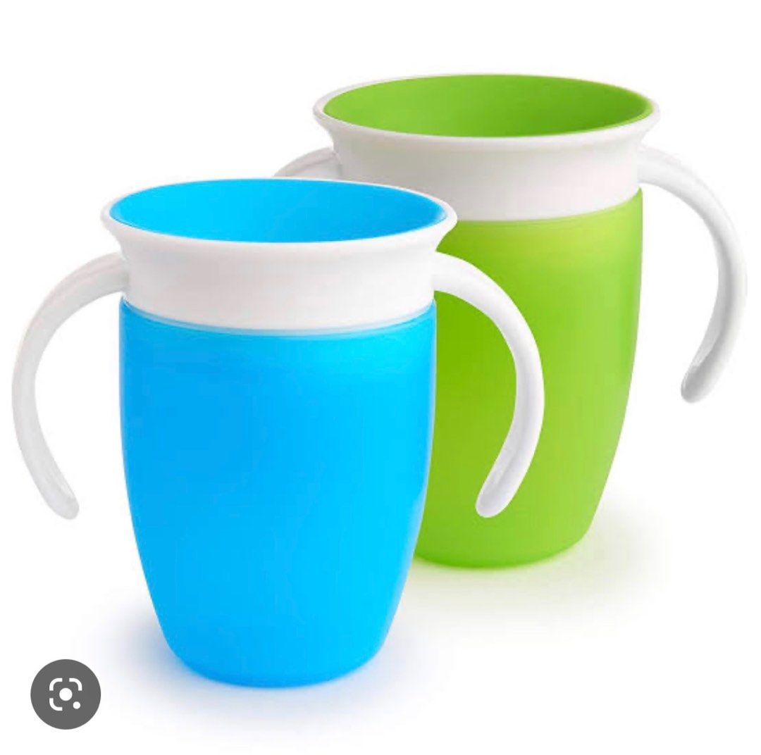 Munchkin 360 Miracle Training Cup (Category: Weaning & Toddler Feeding) located in Manila. Submitted by du_clutter_withme (Listing ID 1209391252, Image 1). Description: Brand New Bought in the US Sold as bundle/set 1 blue cup, 1 green cup individual pictures are for reference on hand item is still sealed in a plastic, never opened Toddler training cup with dentist recommended spoutless design 360˚ edge allows drinking from any side of the cup- si