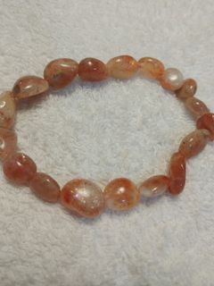 Orange sunstone Natural crystal bracelet