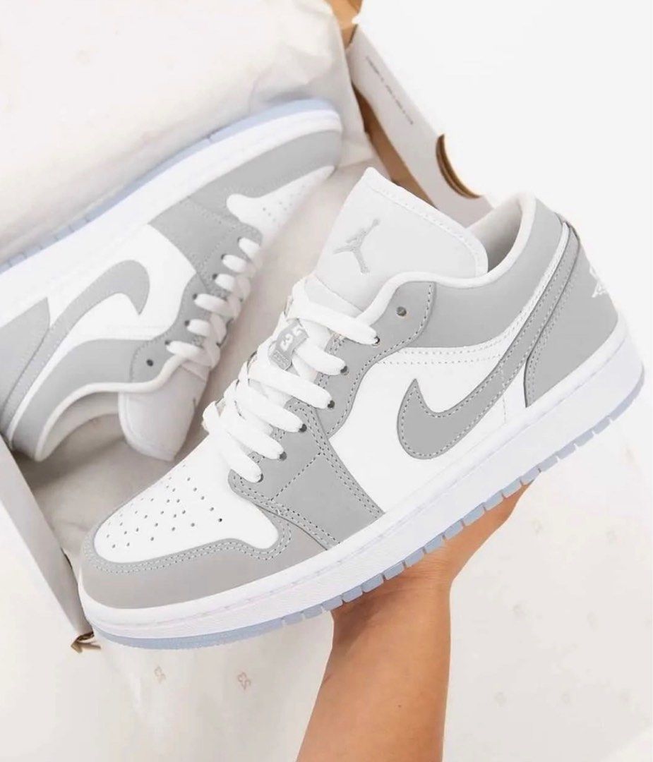 Air jordan 1 clearance low wolf grey