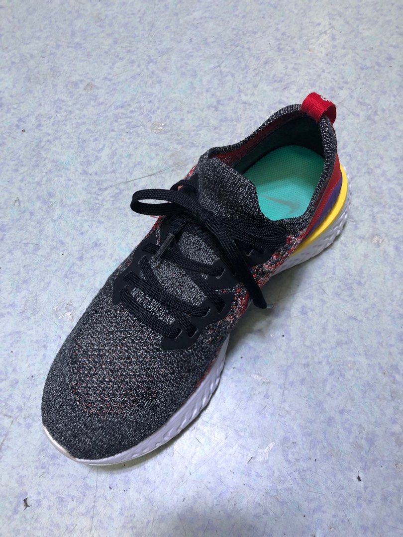 Nike epic phantom react flyknit black university red hyper jade discount