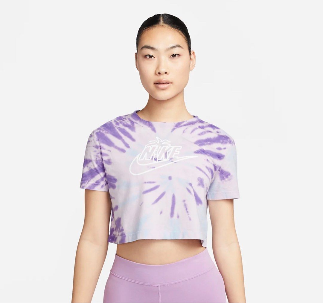 Purple nike crop top hotsell