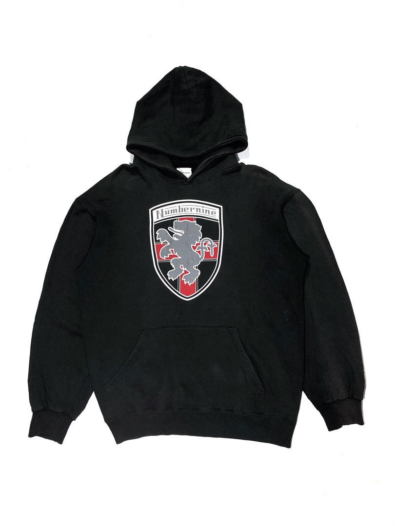 Number Nine Lambretta Lion Hoodie Fesyen Pria Pakaian Atasan
