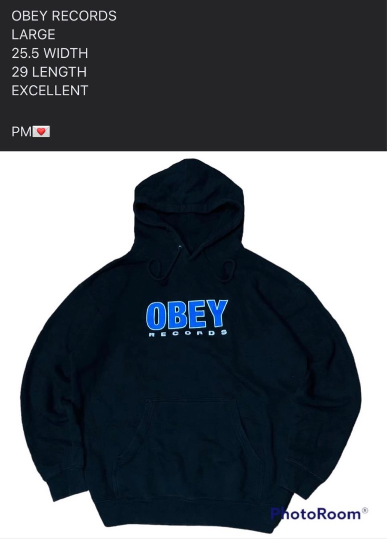 Obey records deals hoodie