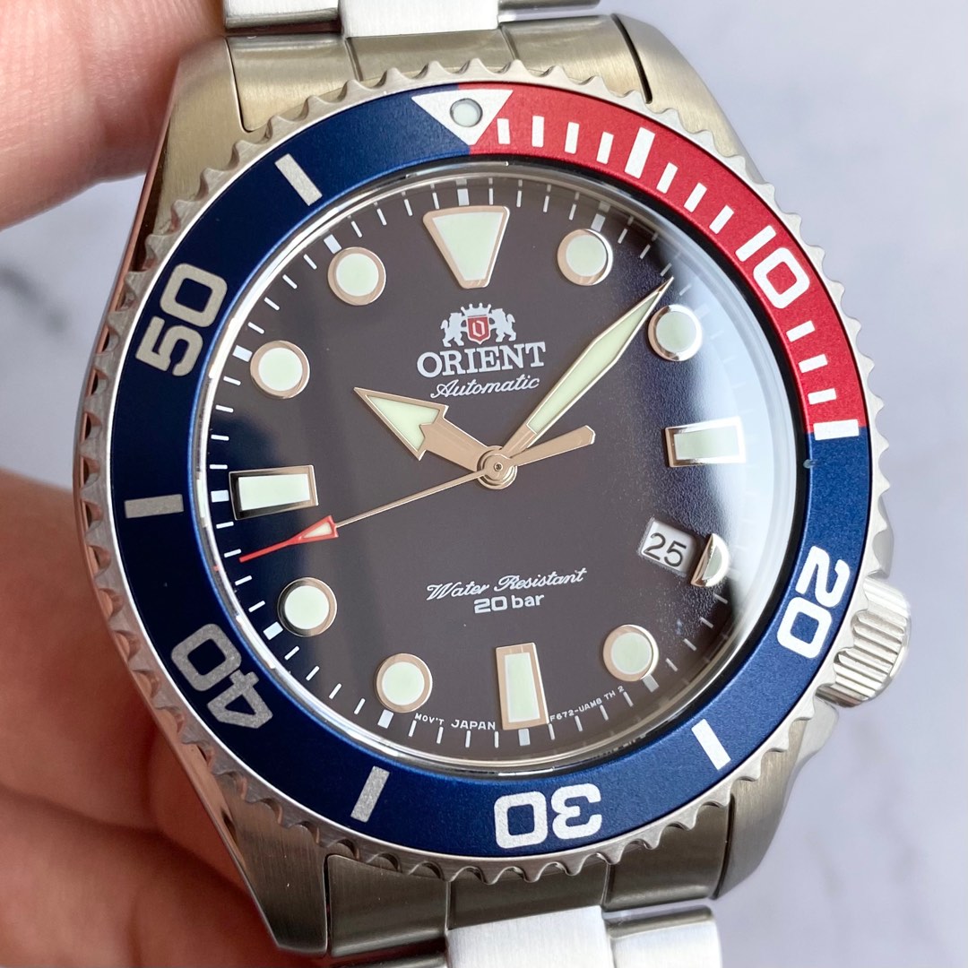 Orient Baby Triton AC0K03L10B Pepsi, Men's Fashion, Men's Watches on