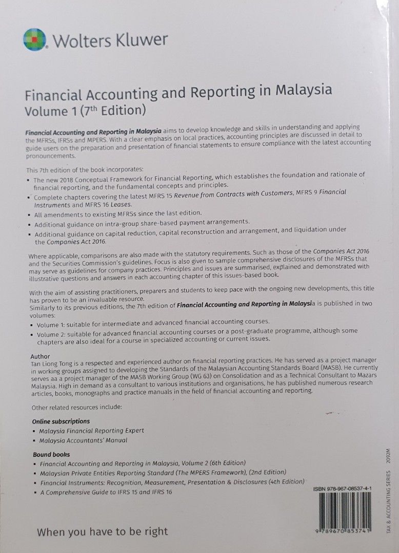 [ORIGINAL] Financial Reporting and Accounting in Malaysia Volume 1 7th ...