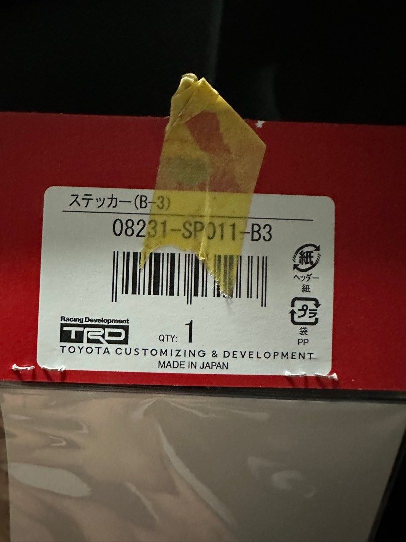 Original TRD stickers for sale, Car Accessories, Accessories on Carousell