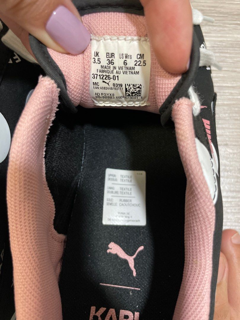 Puma Karl Lagerfeld Pink Black Women s Fashion Footwear
