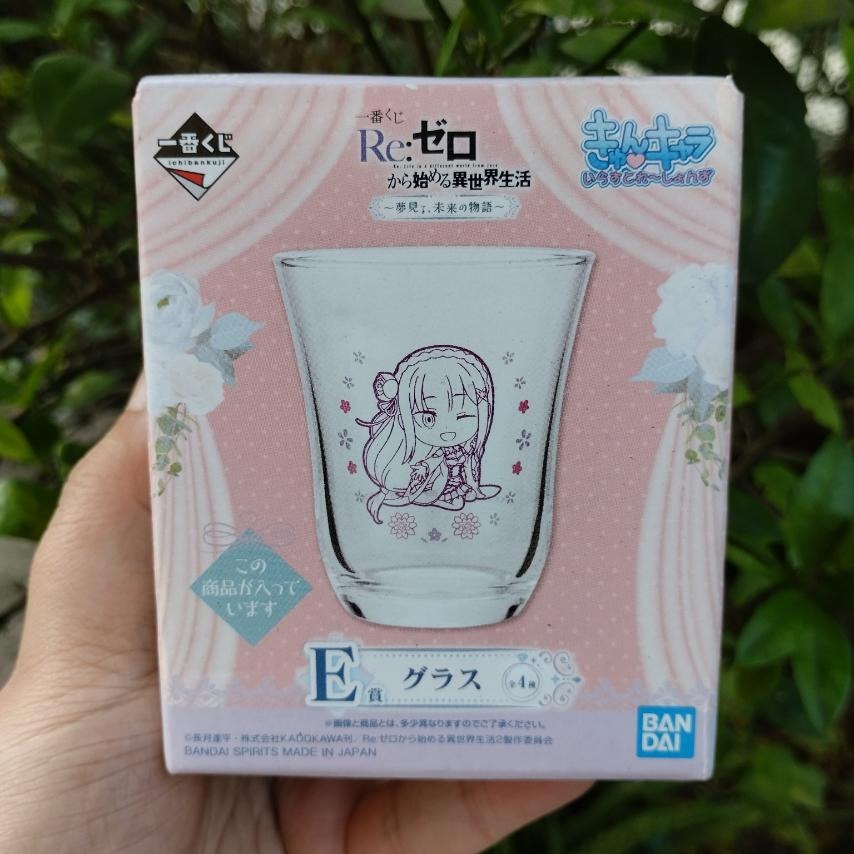 Re:Zero Emilia Glass Cup, Hobbies & Toys, Toys & Games on Carousell