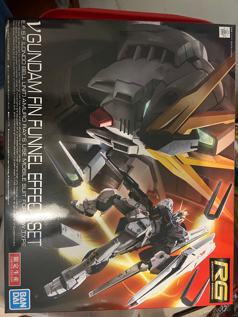 RG v GUNDAM FIN FUNNEL EFFECT SET LIMITED EDITION set, 興趣及遊戲, 玩具 & 遊戲類