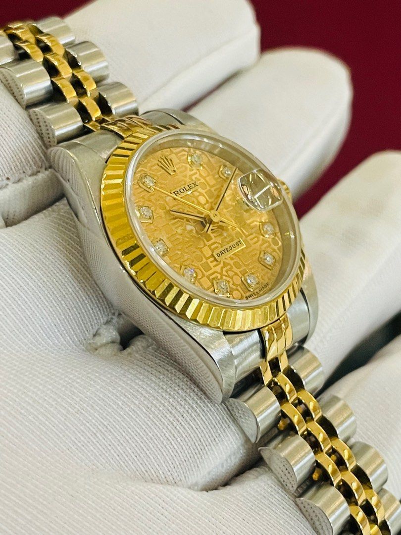 Rolex Datejust ladies 26mm happy diamonds Cartier chopard LV Gucci