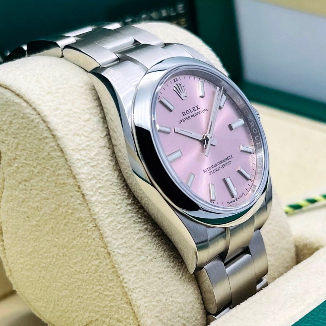 Rolex oyster hotsell perpetual 34 pink