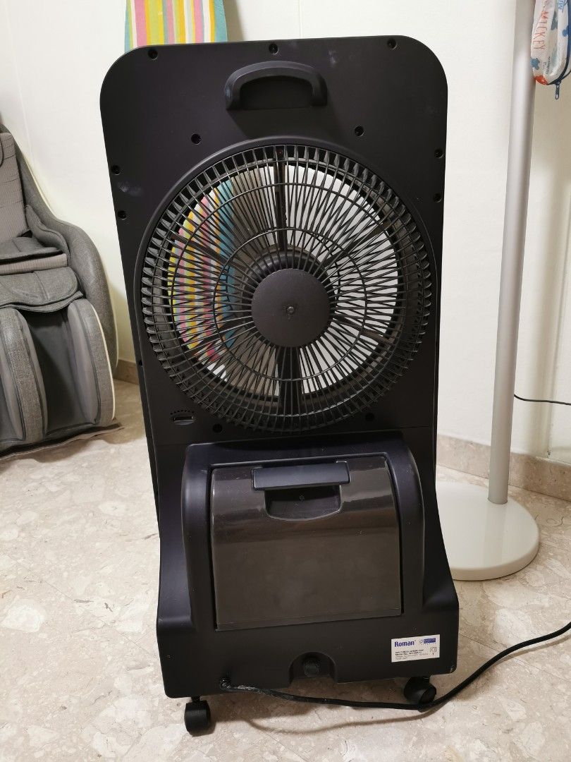 Roman air circulation/mist box fan (30 cm Dia), Furniture & Home Living