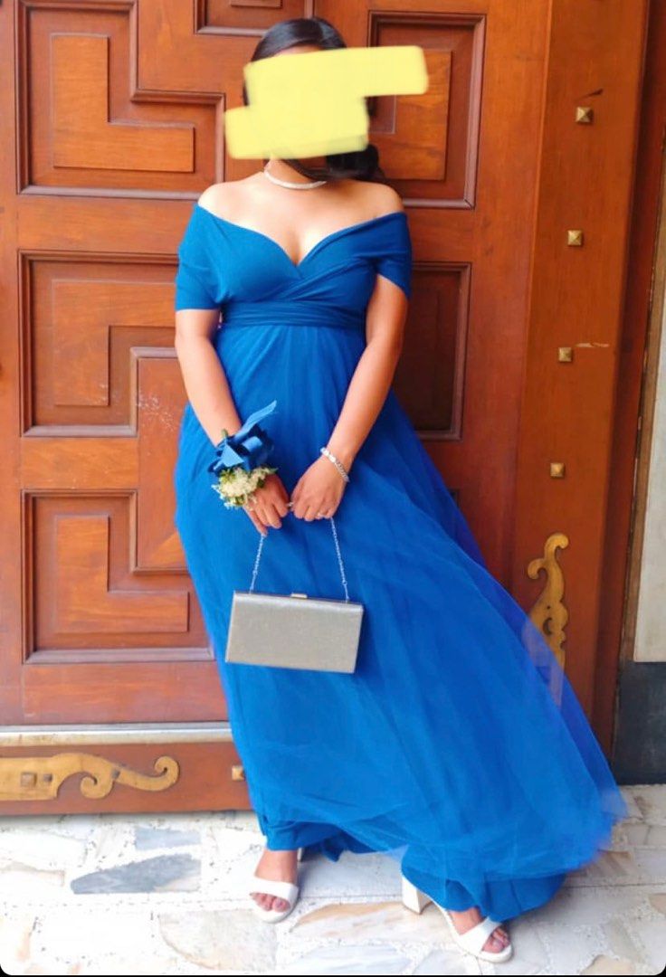 Royal blue infinity dress bridesmaid shop