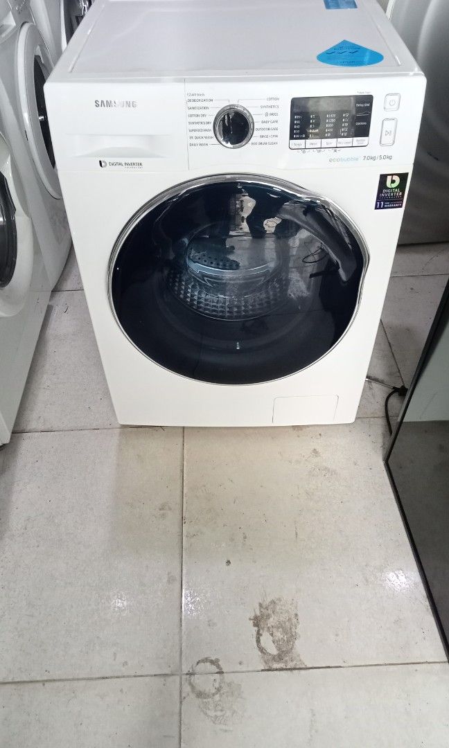 Samsung inverter two in one washer 7kg dryer 5 kg, TV & Home Appliances