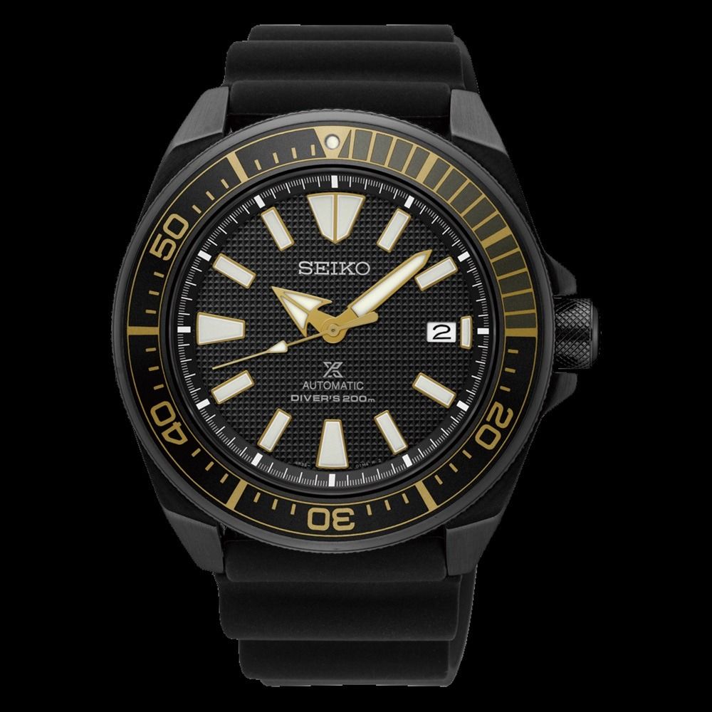 🔥🔥Seiko Prospex SRPF07K1 Black Gold Samurai 200m WR Divers Watch Case Size  , Men's Fashion, Watches & Accessories, Watches on Carousell