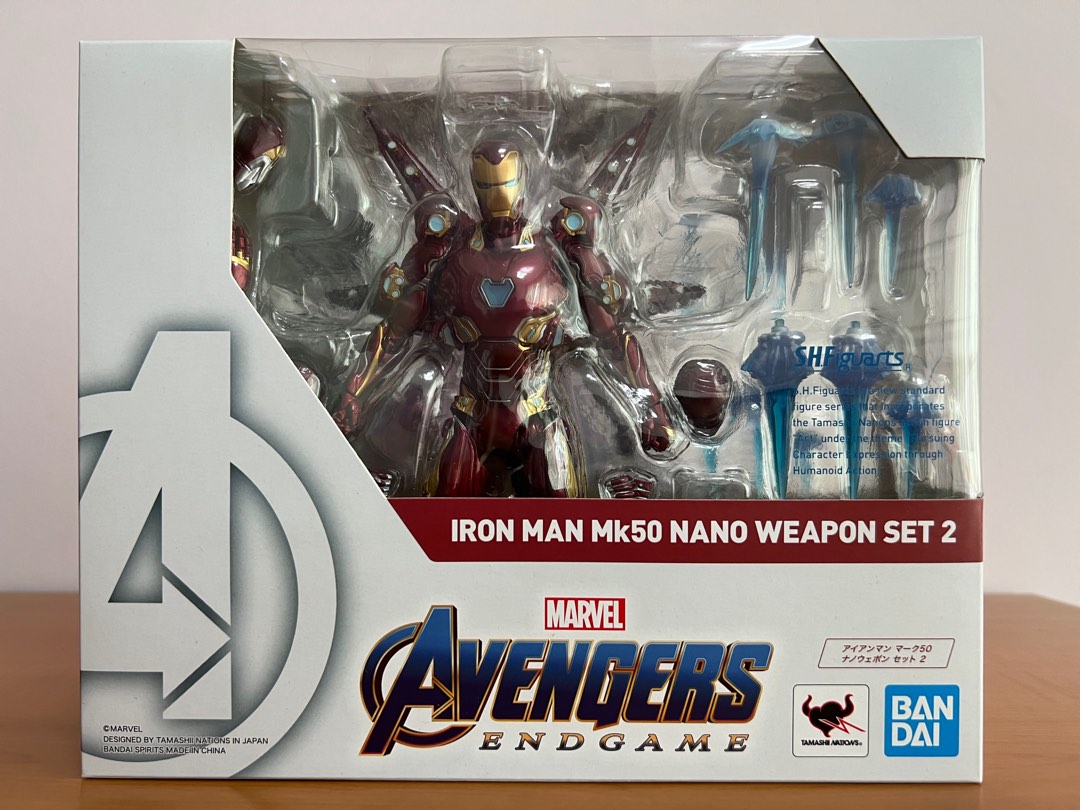 S.H Figuarts Avengers End Game Iron man mark 50 Nano Weapon set 2 ...