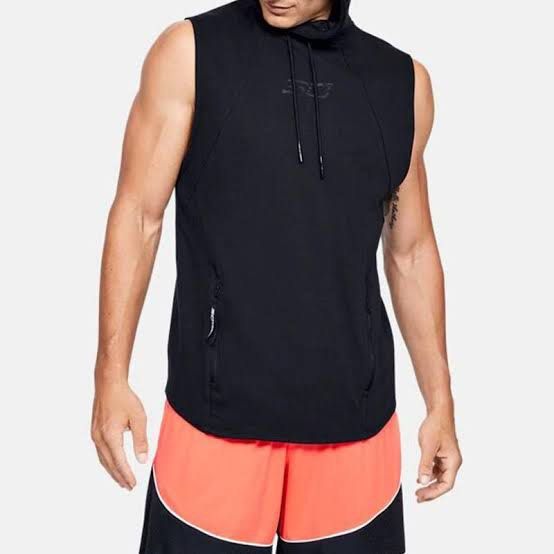 SLEEVELESS HOODIE UNDER ARMOUR STEPHEN CURRY Fesyen Pria