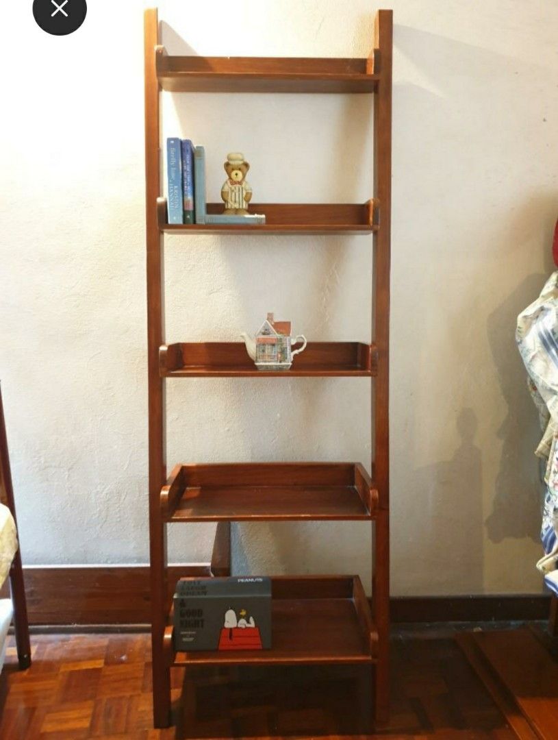 Solid Wood Ladder Display/ Book Shelf/Rack, Furniture & Home Living