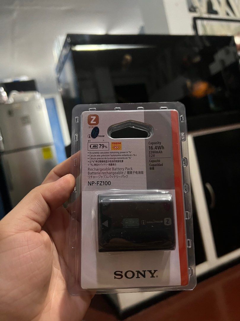 SONY CAMERA BATTERY NP-FZ100 (Category: Batteries & Chargers) located in Makati City. Submitted by jc.cuerdo (Listing ID 1209376324, Image 1). Description: ◼️SONY CAMERA BATTERY NP-FZ100 ▪️Features The 7.2 VDC, 2280mAh NP-FZ100 Rechargeable Lithium-Ion Battery from Sony is a high-capacity Z-series power source for select digital cameras. This battery has InfoLITHIUM support for displaying the remaining charge of the battery on the camera’s LCD sc