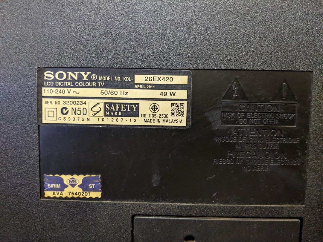 Sony tv monitor, TV & Home Appliances, TV & Entertainment, TV on Carousell