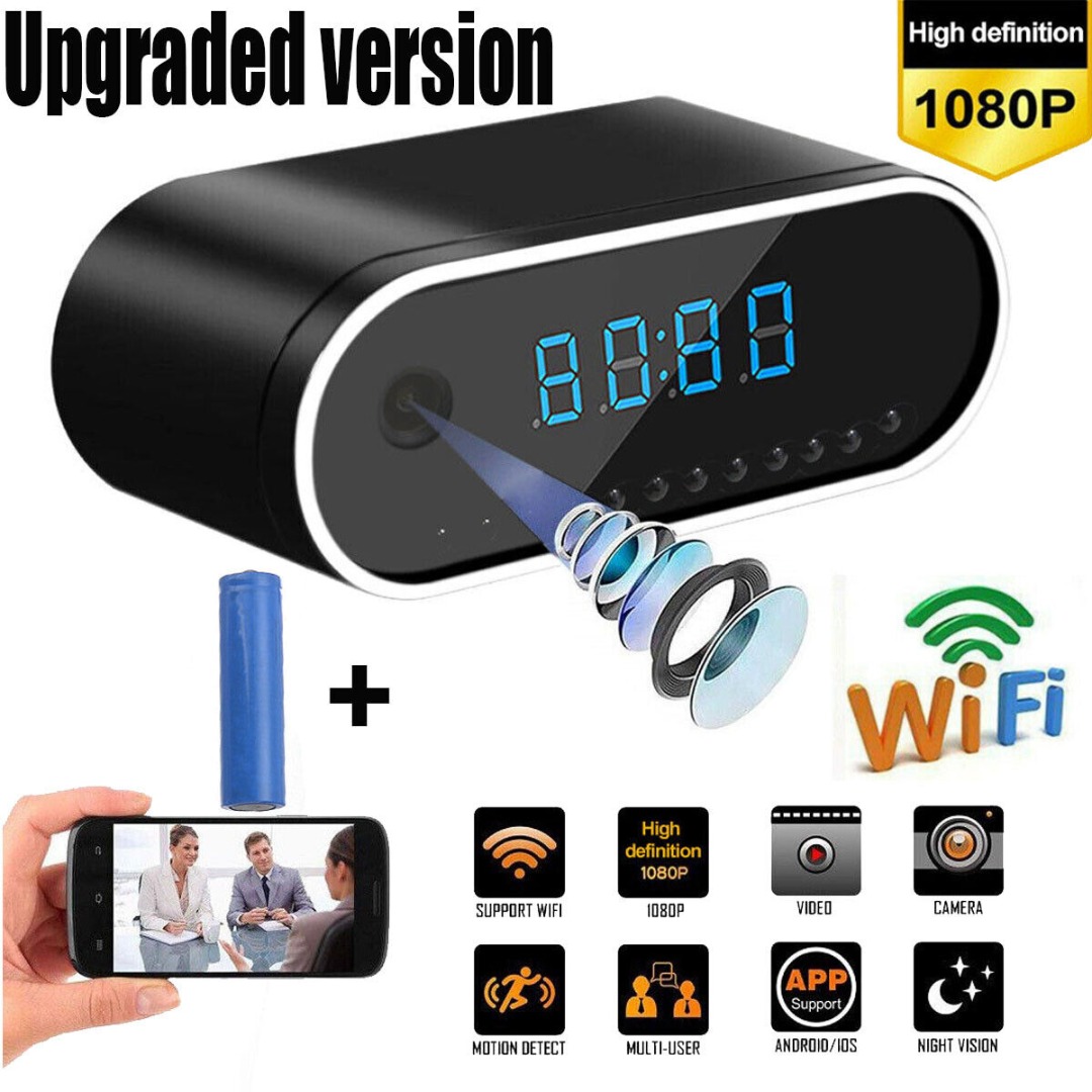 Spy Camera WiFi Hidden Wireless Night Vision Security Nanny Cam FHD ...