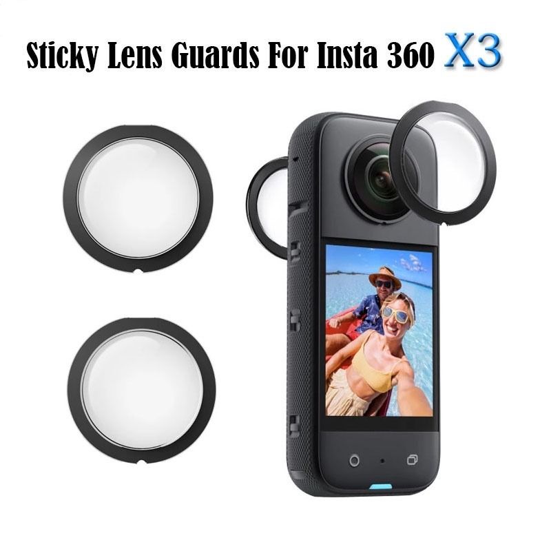 2pcs Sticky Lens Guards for Insta360 ONE X3 Lens Protection Case