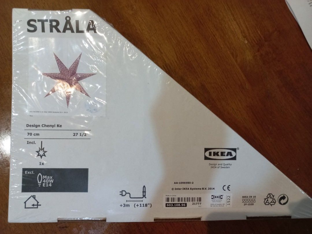 STRALA Ceiling Light IKEA, Furniture & Home Living, Lighting & Fans ...