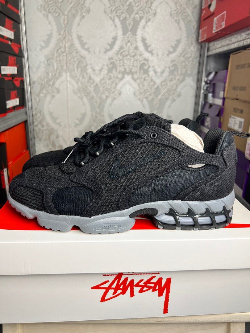 Nike x stussy air store zoom spiridon cage 2 black