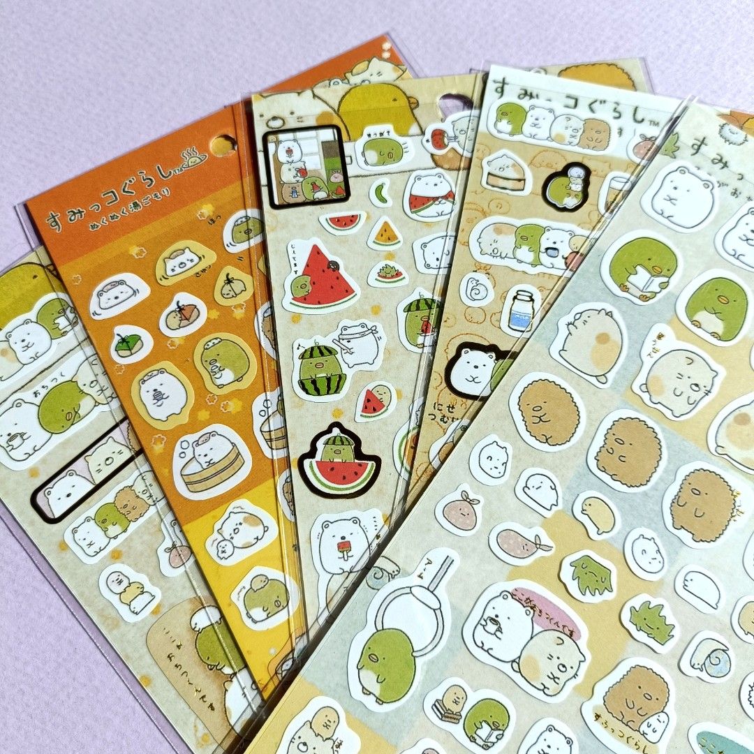 Sumikko Gurashi cute sheet stickers, Hobbies &amp; Toys, Stationery &amp; Craft ...