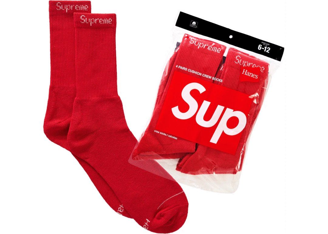 Supreme Hanes Crew Socks 3足-