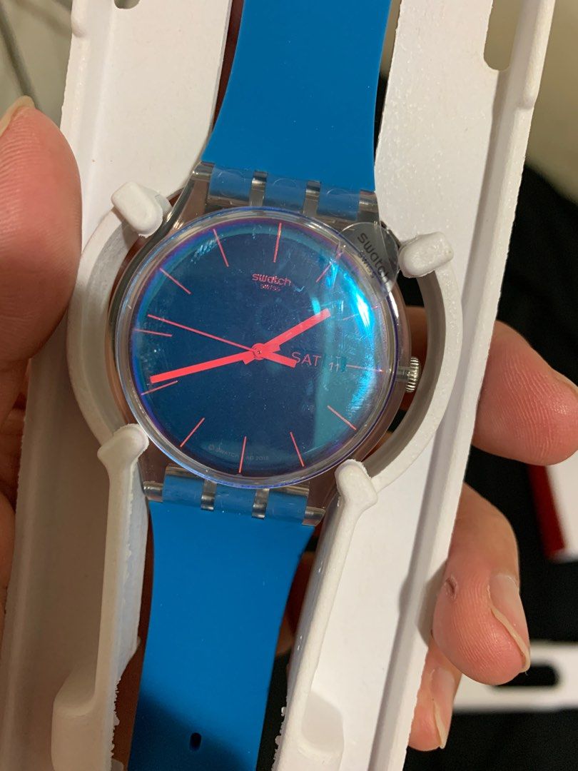 Swatch Original POLABLUE Watch Men s Fashion Watches