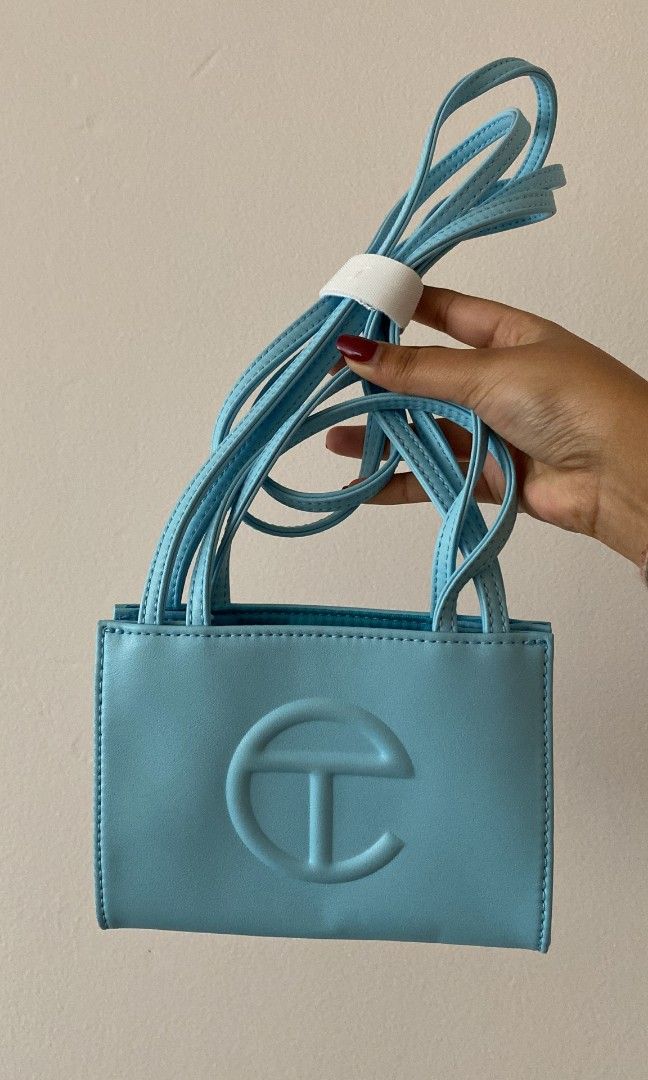 Telfar pool blue on sale small