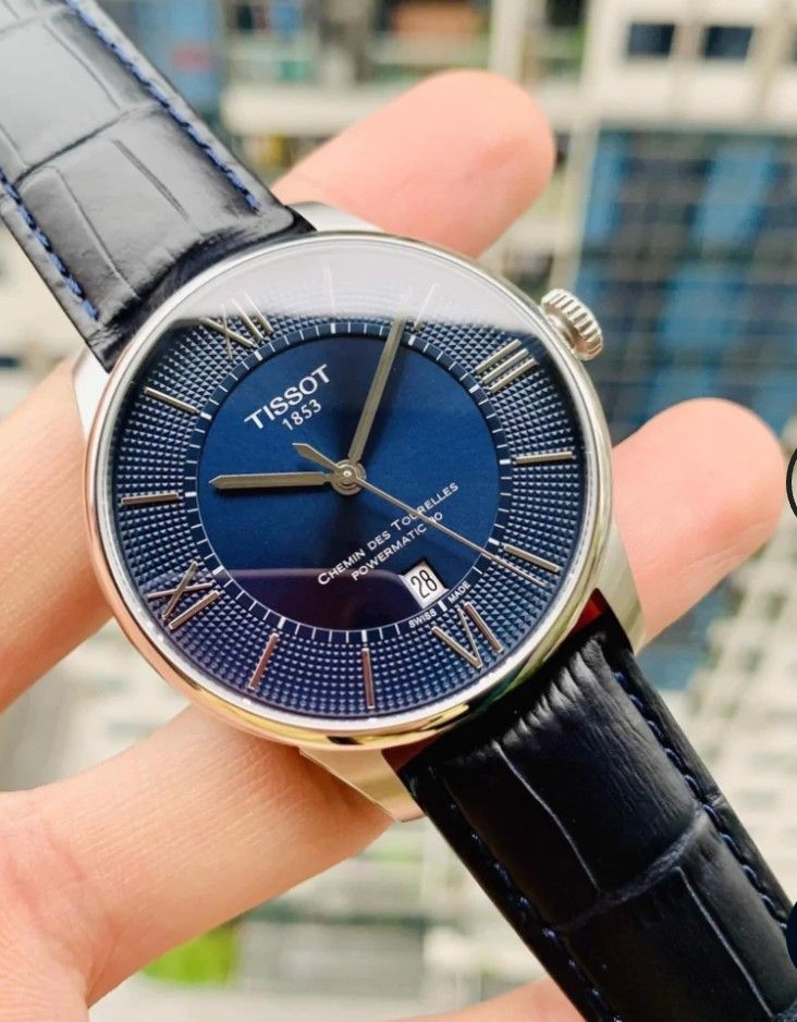 Chemin des tourelles automatic clearance blue dial men's watch
