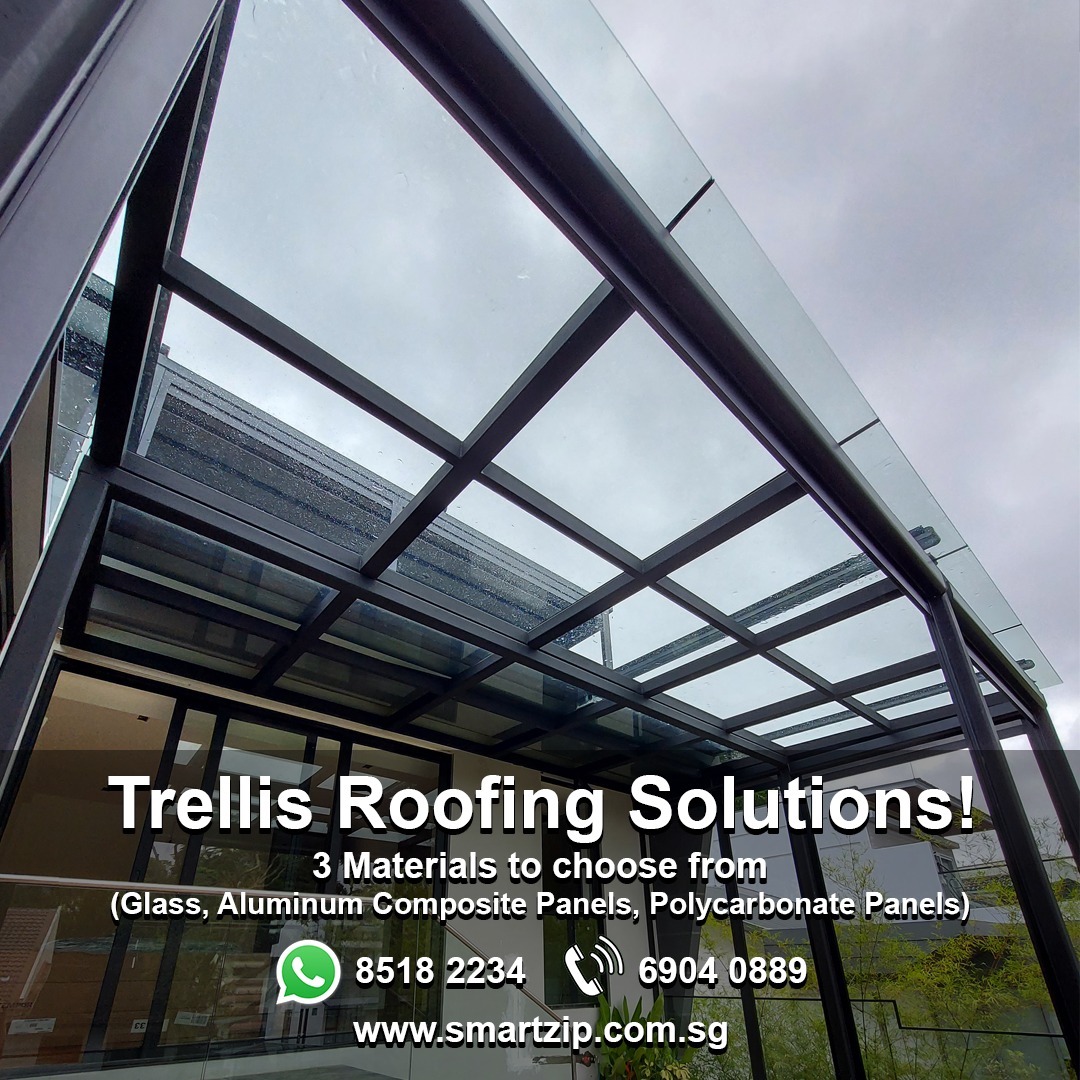 Trellis Roofing Solutions! For your ROOFLESS Balcony/Patio/Yard! (Glass