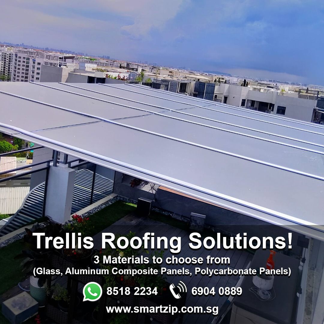 Trellis Roofing Solutions! For your ROOFLESS Balcony/Patio/Yard! (Glass