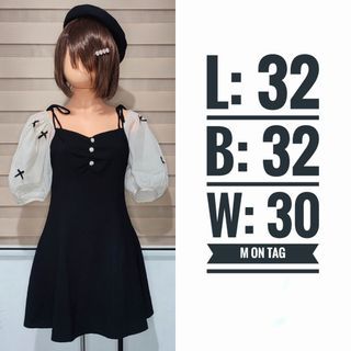 Trendy blacj puff rare dress