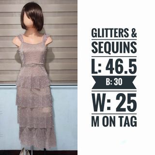 Trendy layered glittery dress