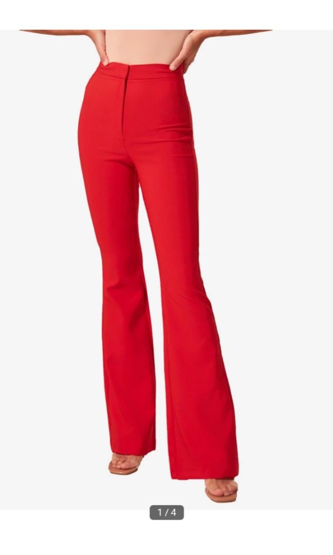 Red shop bell pants