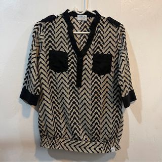 Unica Hija Chevron Print Office Longsleeves