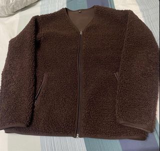 Uniqlo 酒紅色 刷毛外套