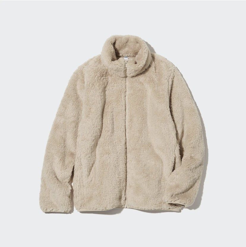 Uniqlo fluffy coat clearance