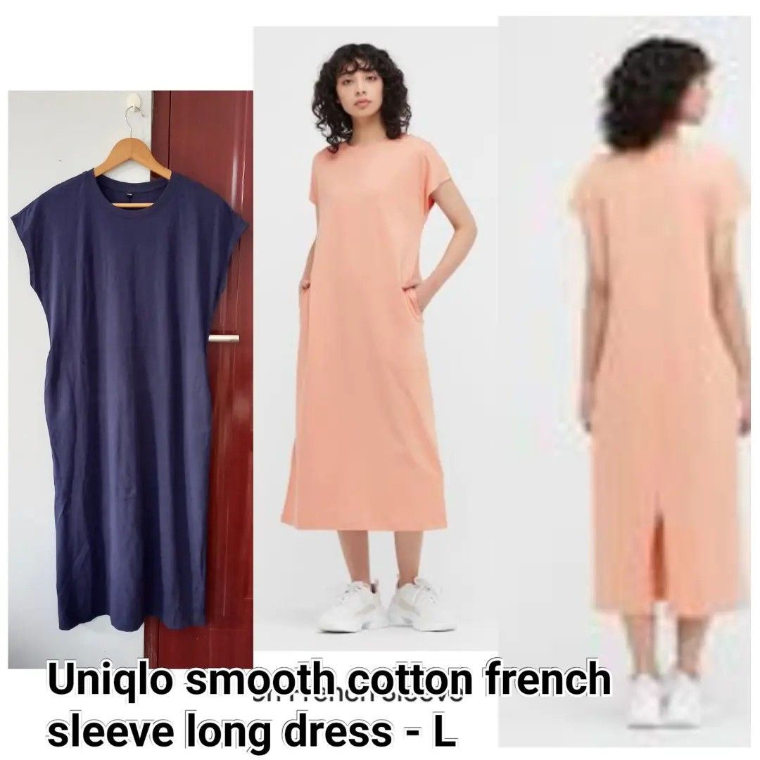 Uniqlo mercerized french sleeve dress new arrivals