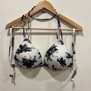 Wave shine 白色 椰子樹葉 比基尼