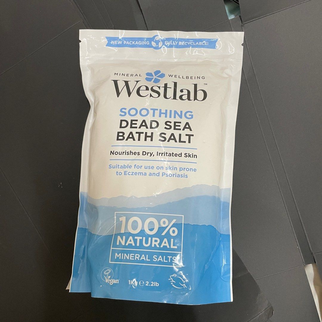 westlab 1kg 死海鹽 舒緩濕疹 敏感皮膚 soothing dead sea bath salt, 美容＆化妝品, 沐浴＆身體護理