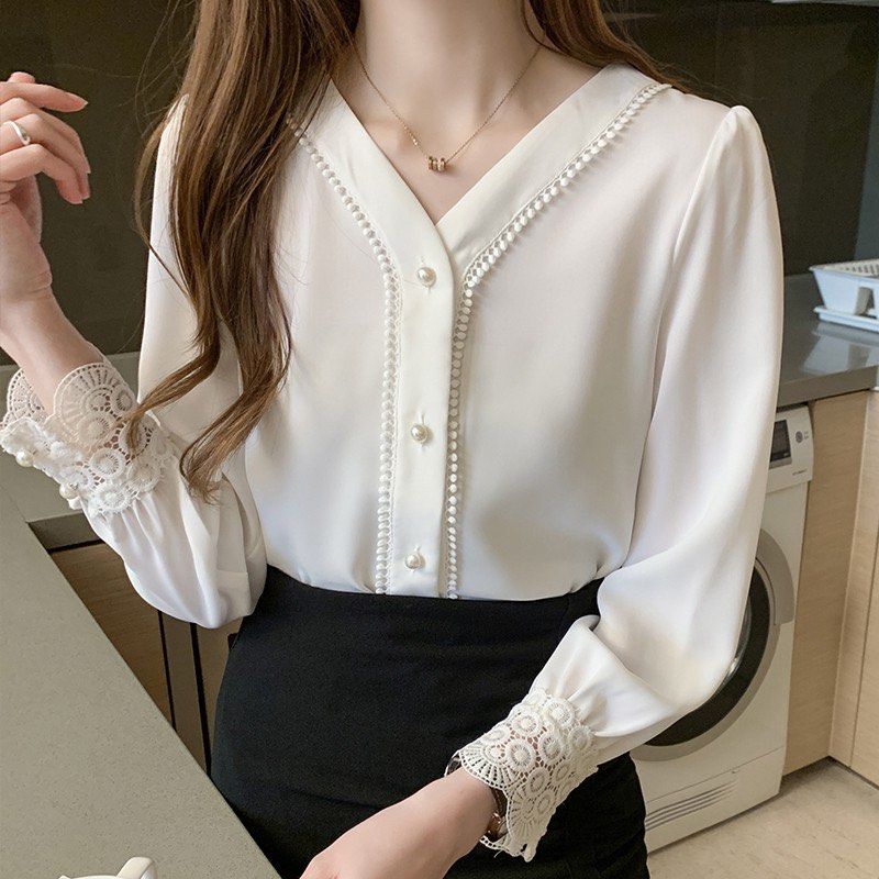 Long sleeve chiffon clearance blouses