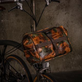 Wotancraft Pioneer Expandable Front Bag M for Brompton - Full Leather Camo Limited Edition