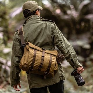 Wotancraft Upgraded Pilot Travel Camera Bag 10L - Khaki/Charcoal Black