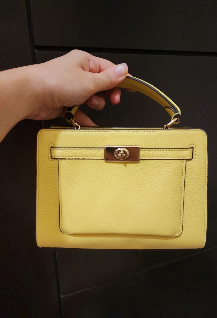 100% Authentic Coach Mini Lane Yellow (Category: Luxury Bags & Wallets) located in Manila. Submitted by sugarlover (Listing ID 1191499306, Image 1). Description: 100% authentic with gift receipt. Like new excellent condition. Money back guarantee if proven fake. Used once NO ISSUES PM for photos Inclusion: Gift receipt and care card only. This is an outlet bag, no dustbag and box in outlet Rfs need funds.